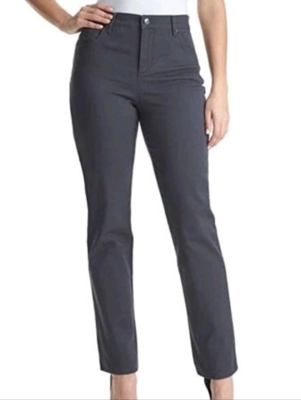 Gloria Vanderbilt Womens Gray Amanda Original Slimming Tapered Leg Jeans NWT 18A